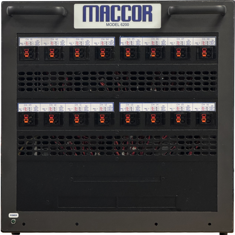 Maccor Series 6200 Desktop Battery Tester — 16-channel double-wide cabinet